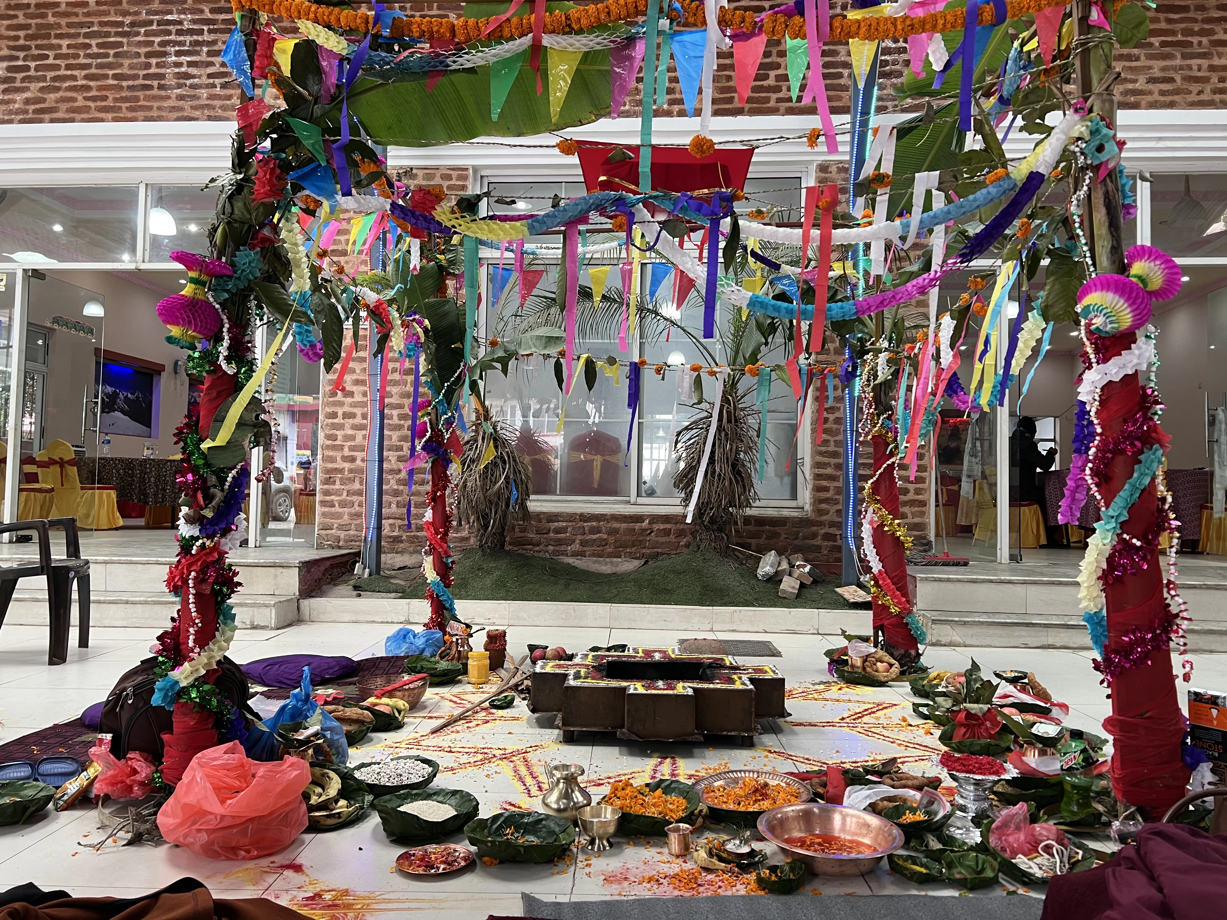 marriage mandap in traditional Nepalese style